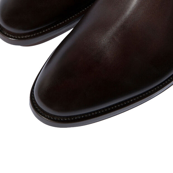 Classic Chelsea Round Toe Shade Dark Brown Leather Boots