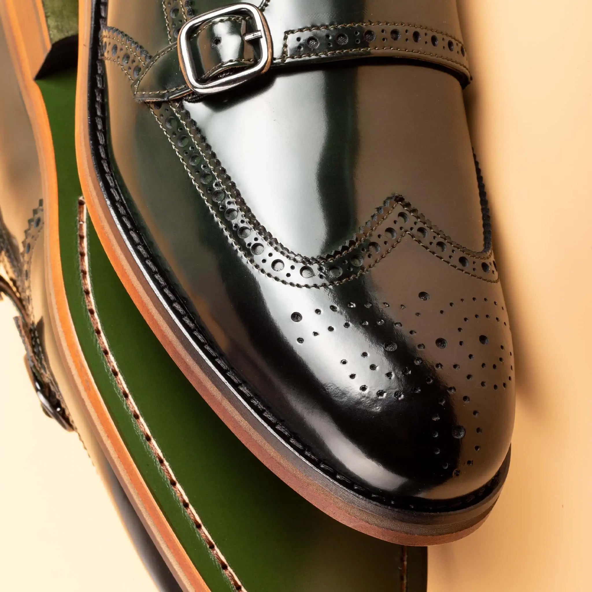 Coal Handcrafted Double Monk Strap Men's Shoes