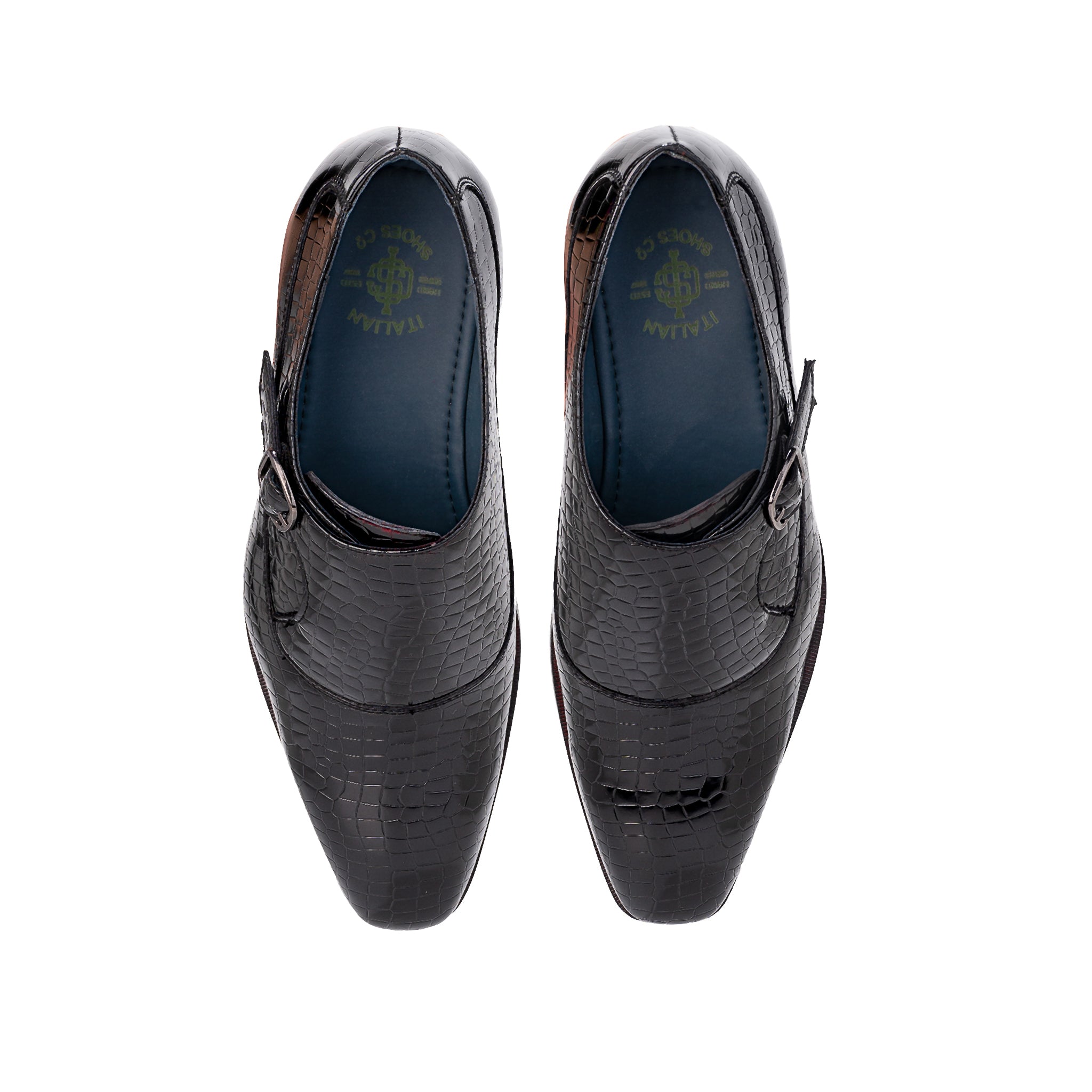 Python Leather Single Monkstrap Men's Shoes