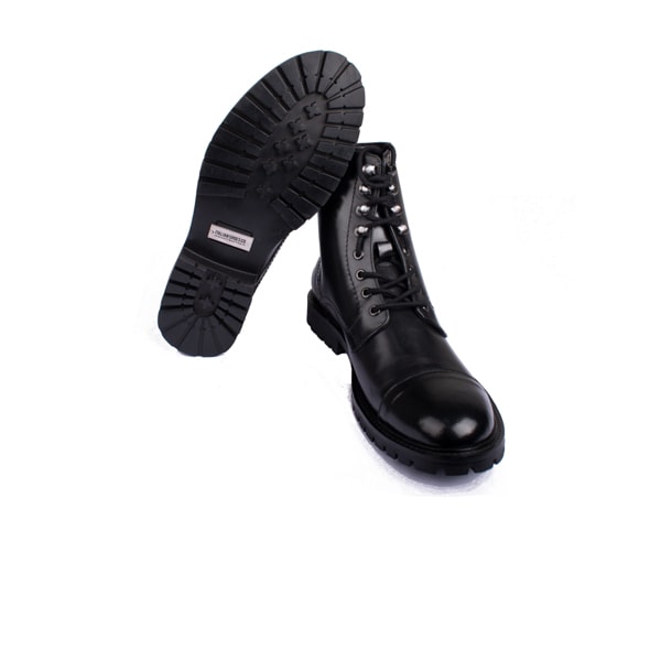 Derby High Ankle Shiny Black Boots