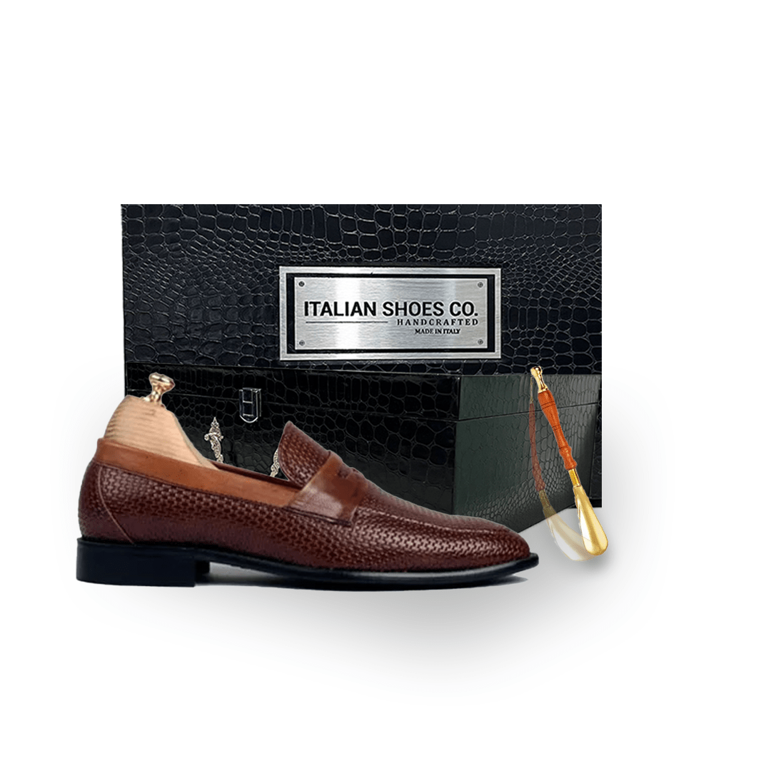 Penny Weaved Leather Loafer