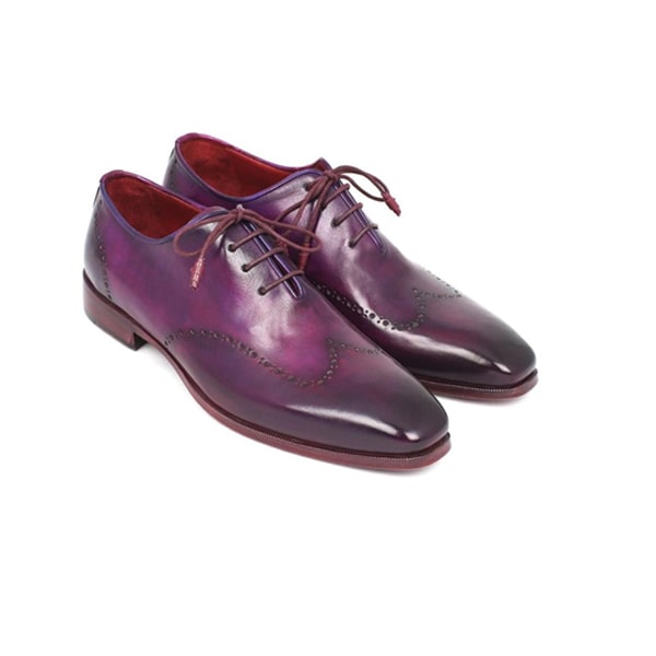 Wingtip Oxford Purple Leather Shoes