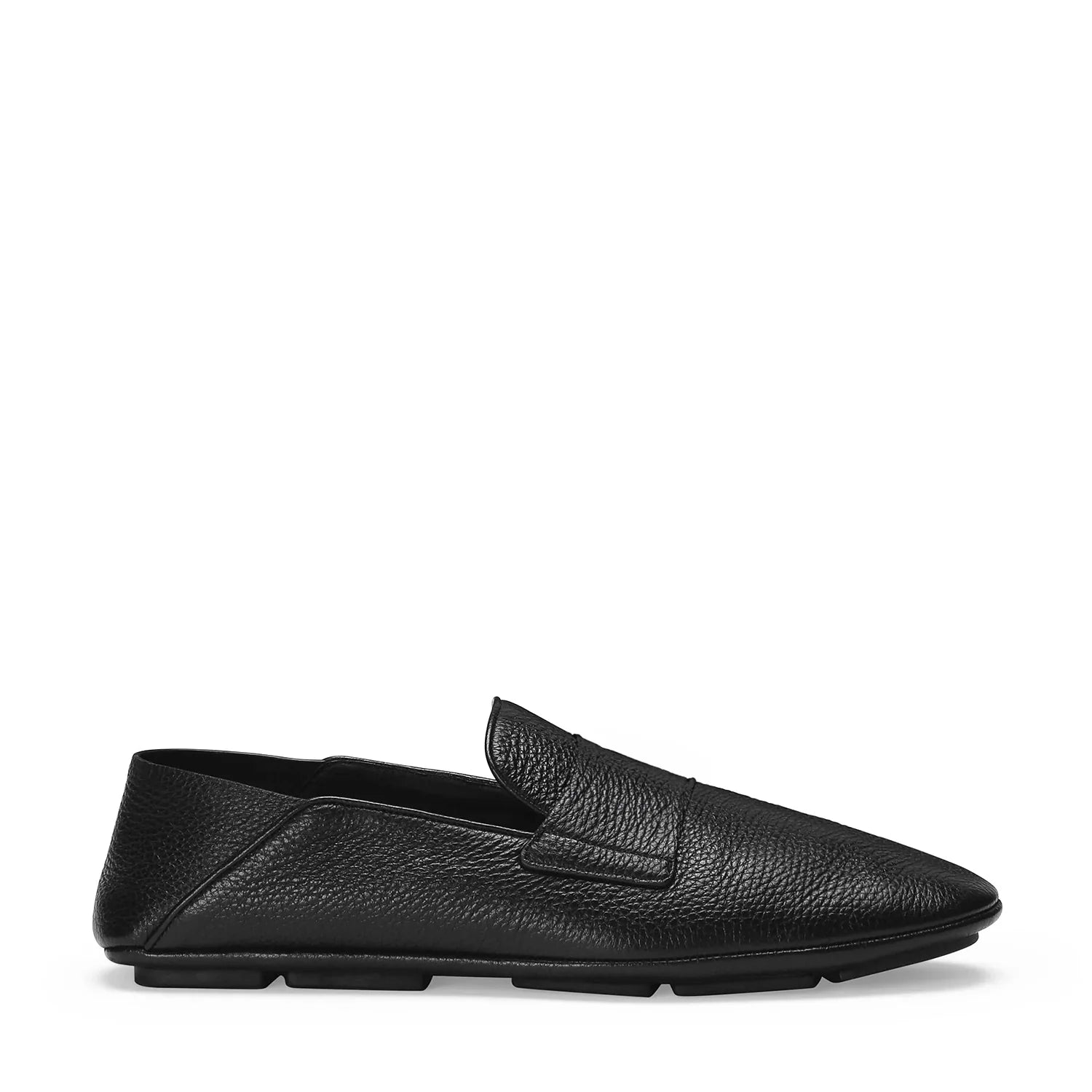 Black Full Grain Leather Loafers