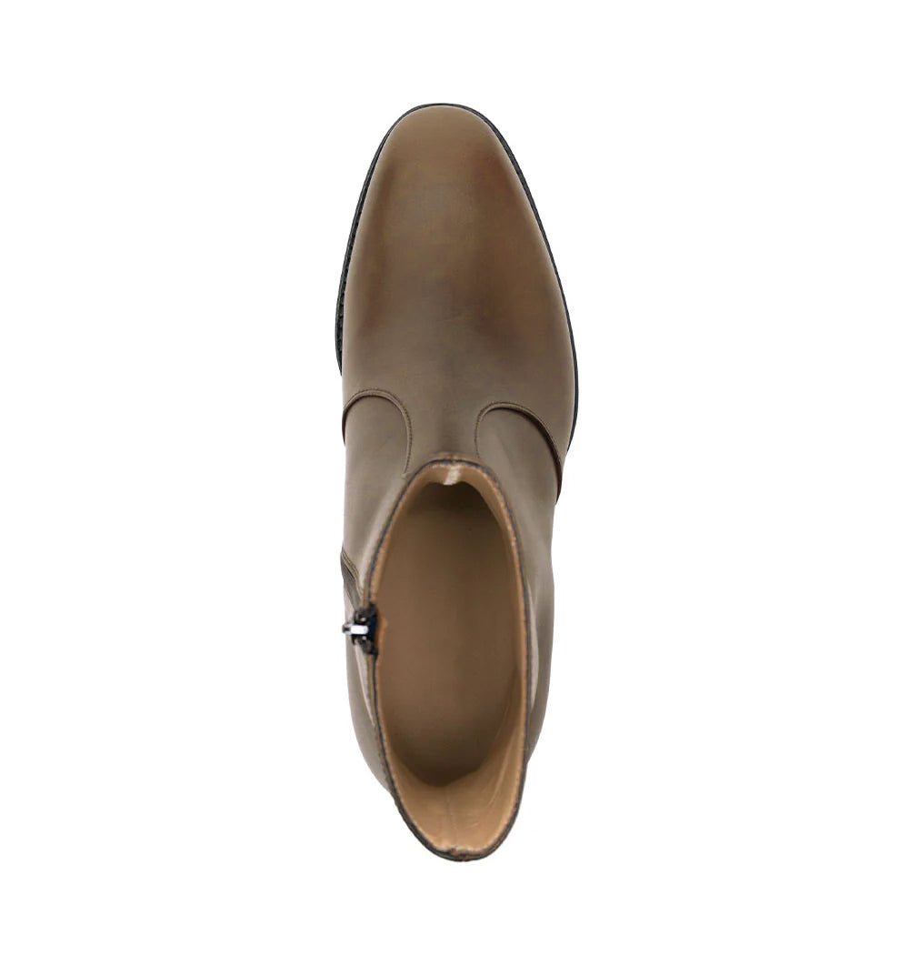 Ludhovic Brown Leather Ankle Boots