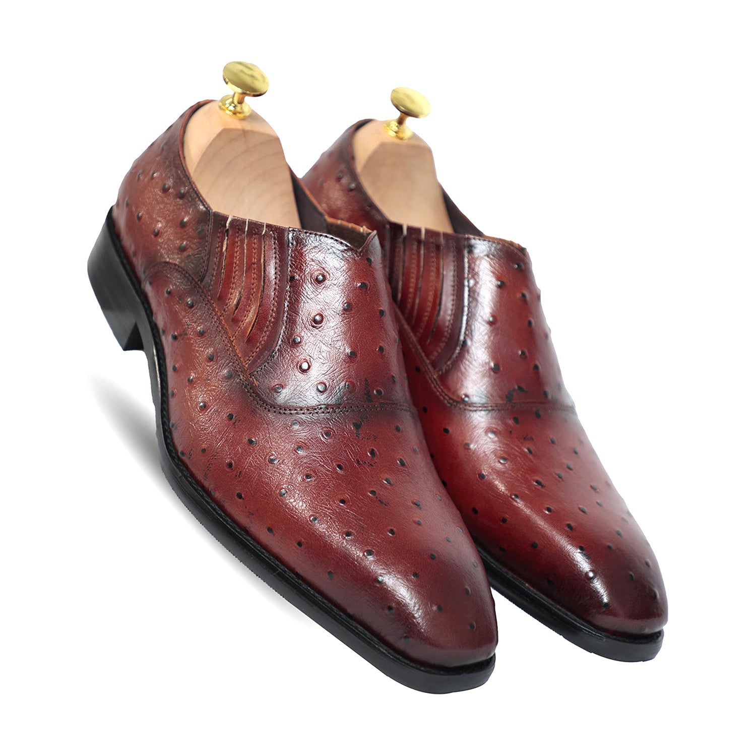 Basil Ostritch Slip on Loafers