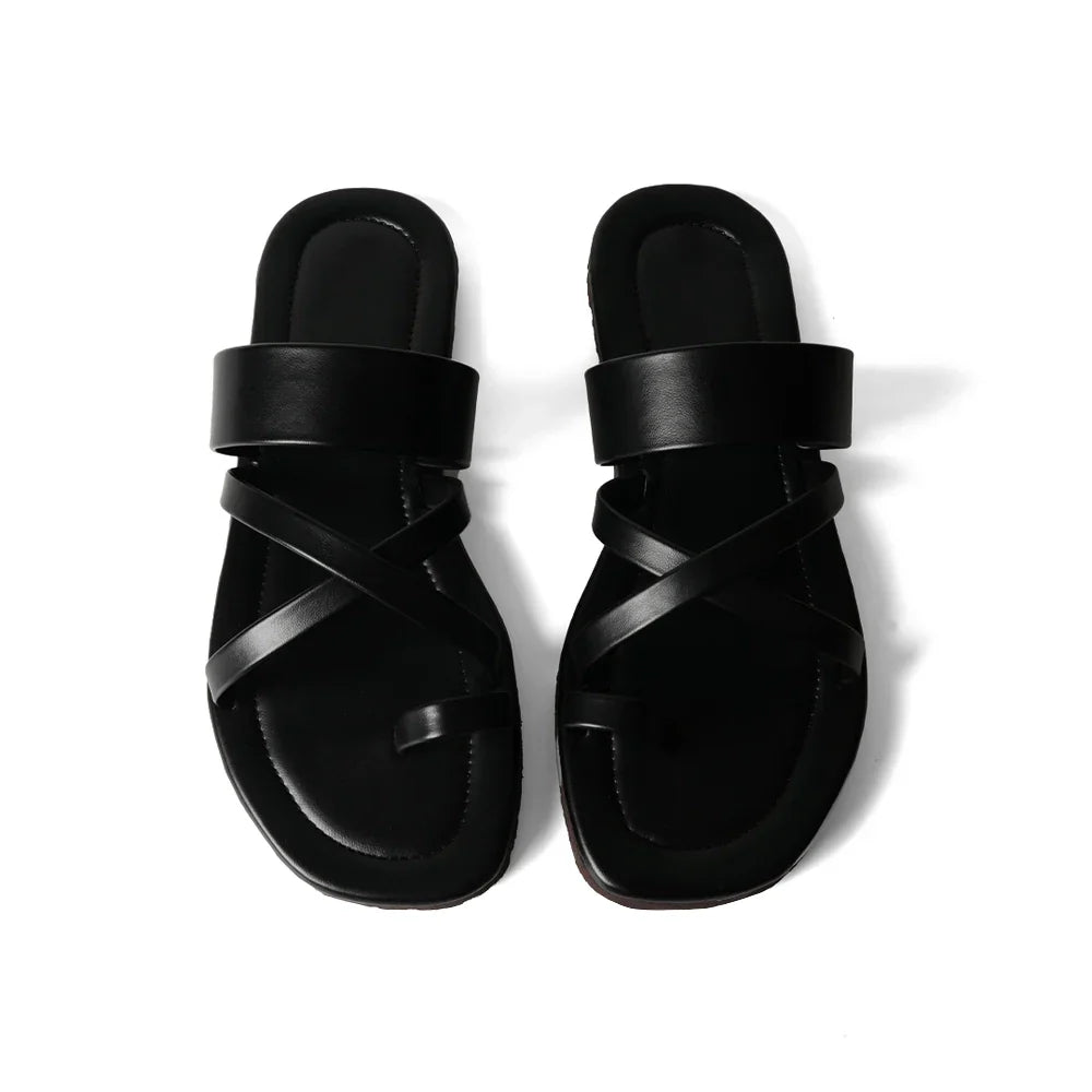 Strappy Sandals - Vintage Black