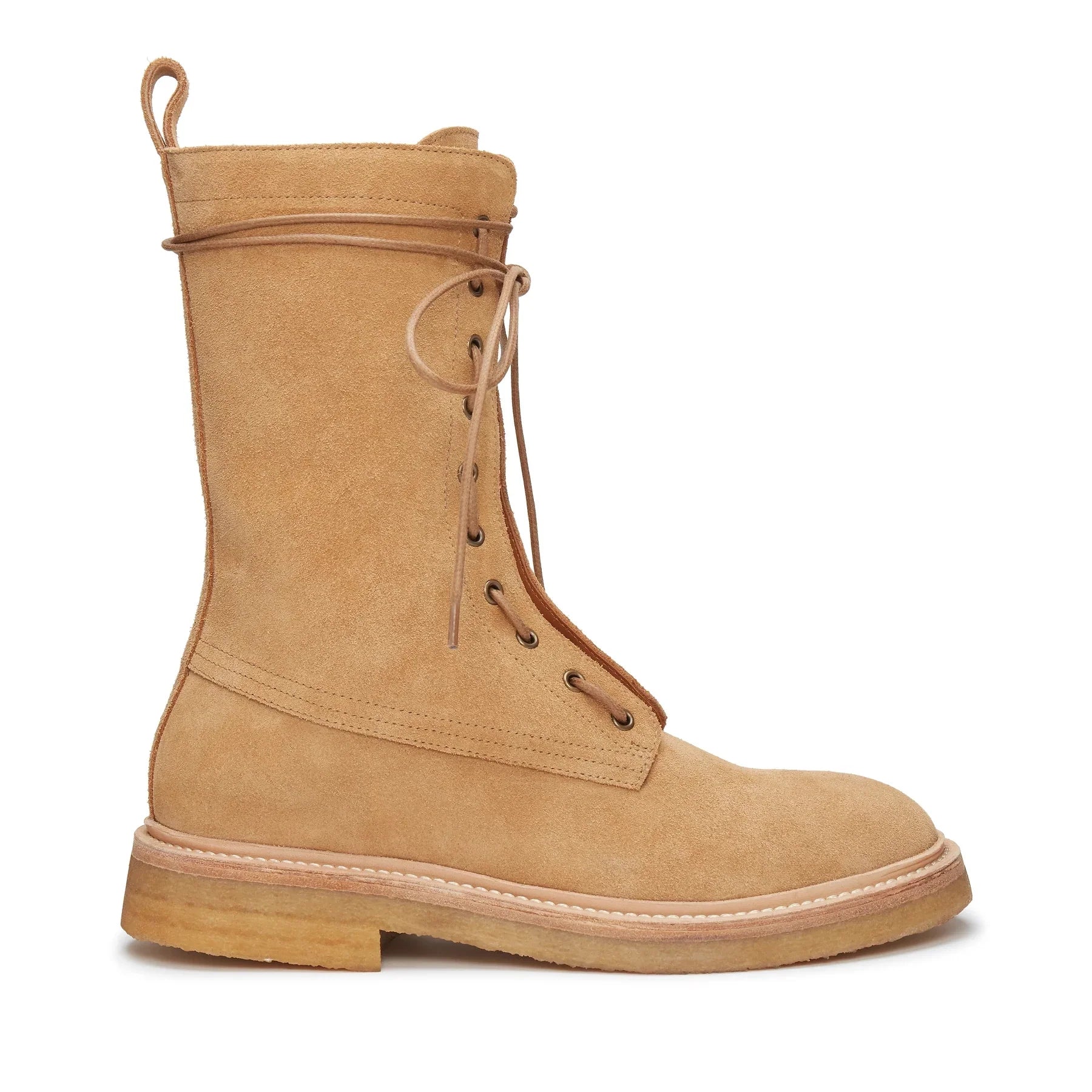 Lorenzo Combat Boot - Black Suede Leather