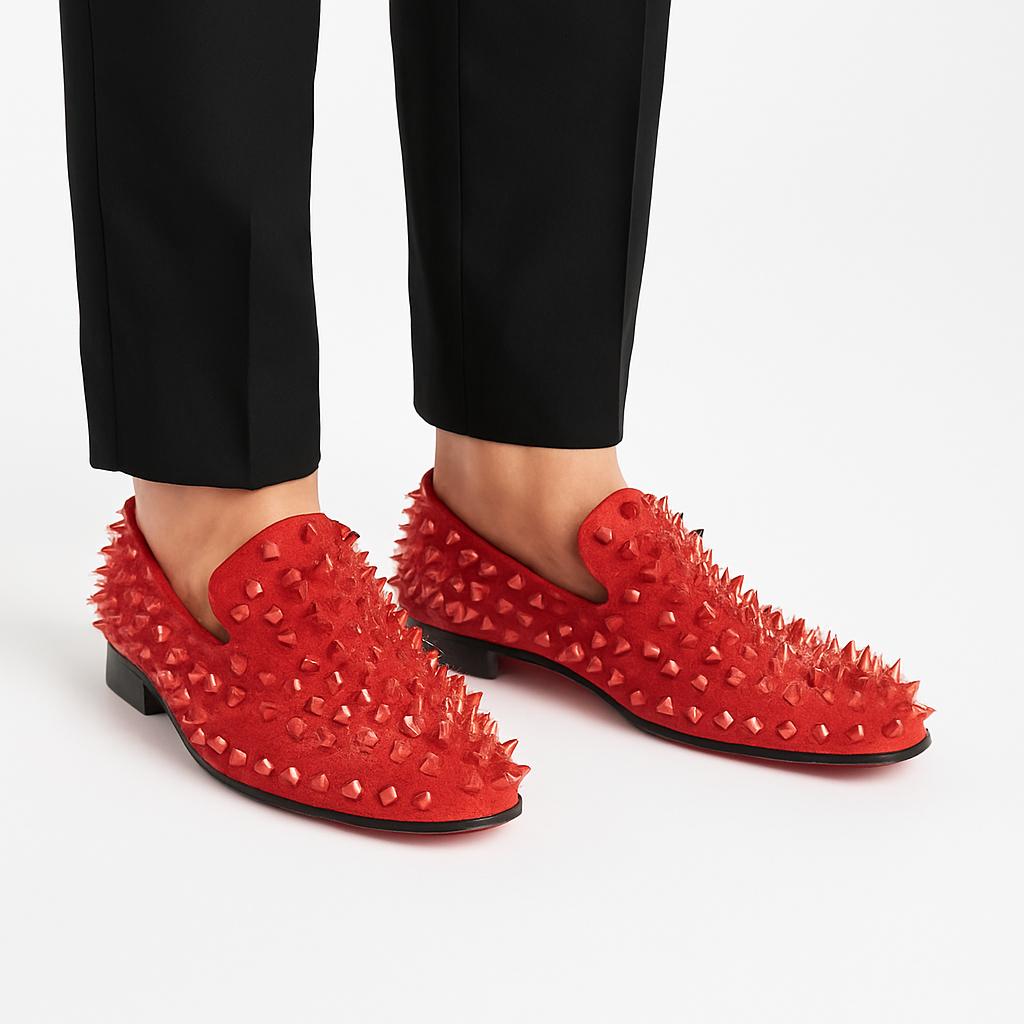 Loafer Rhinestones Rivets Prom