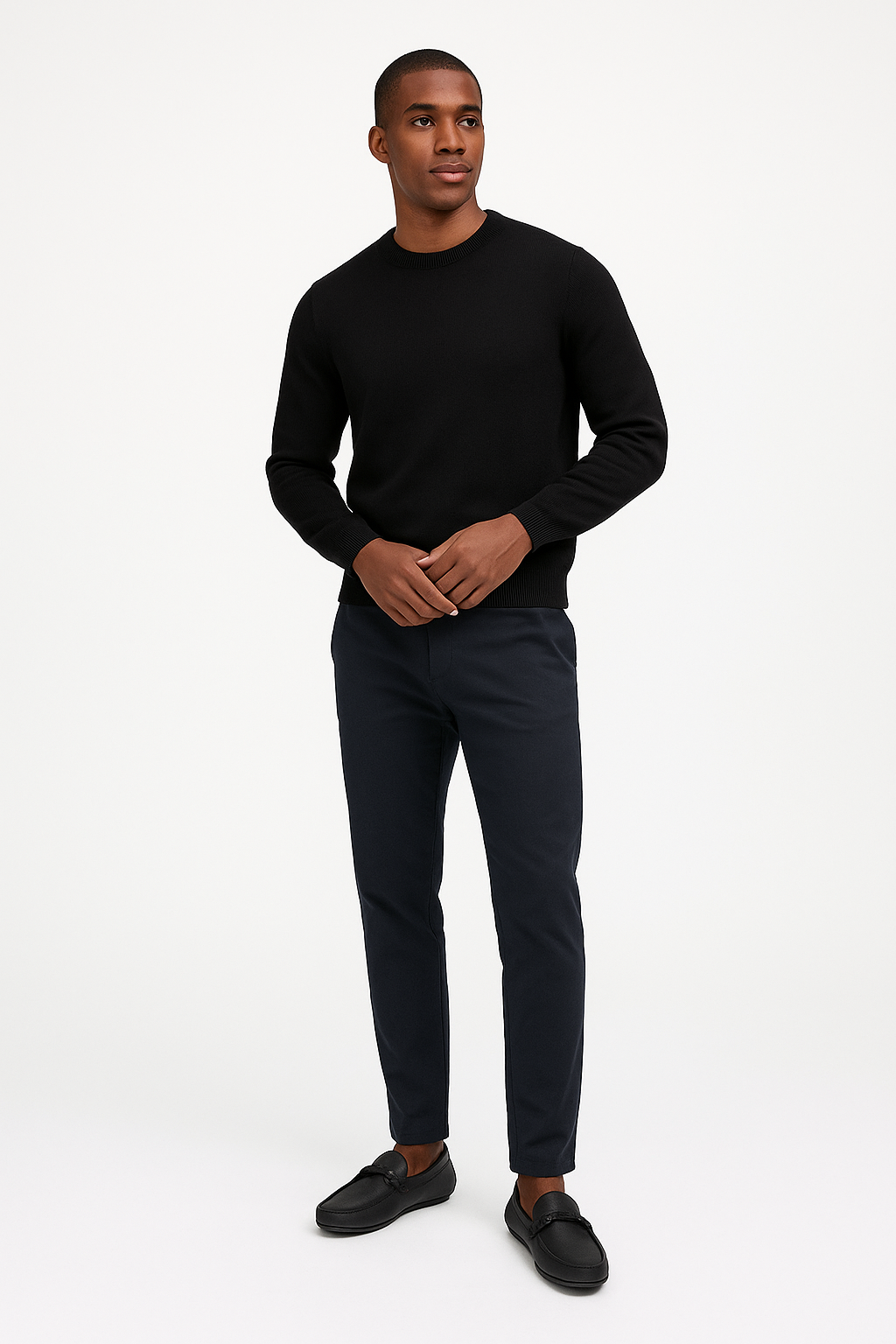 Black Driver leather loafer