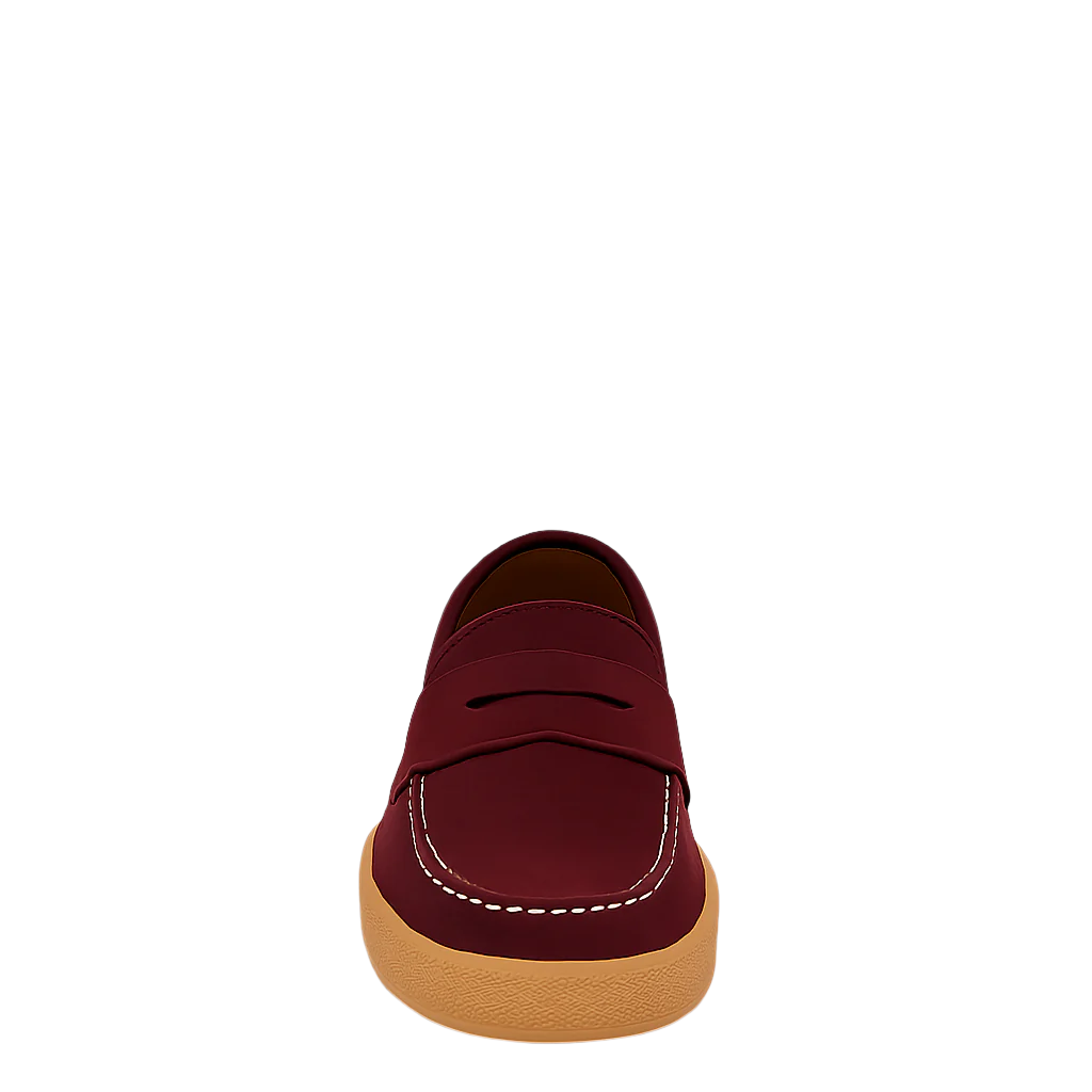 Men Suede Round Toe Loafer Brown