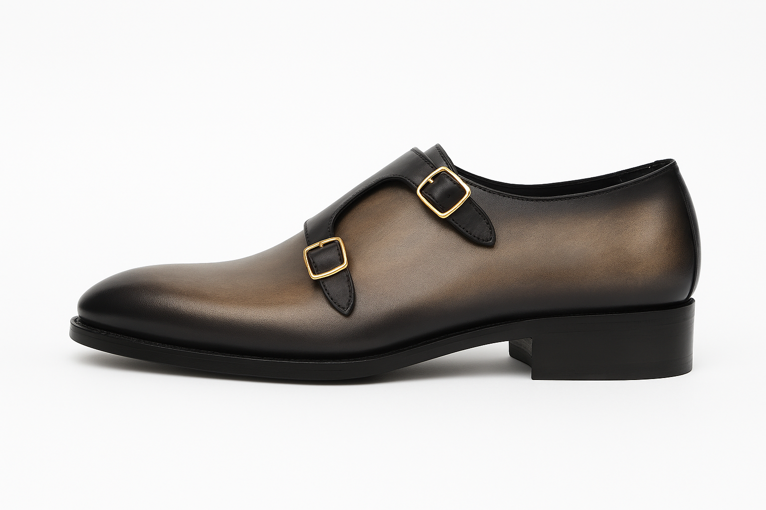 Luxury Dual Tone Double Monk Strap Shoe