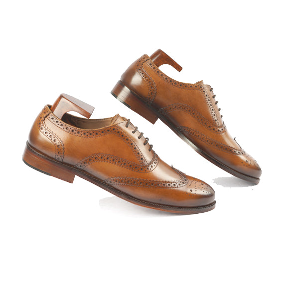 Wingtip Oxford Brogue Light Brown Shoes
