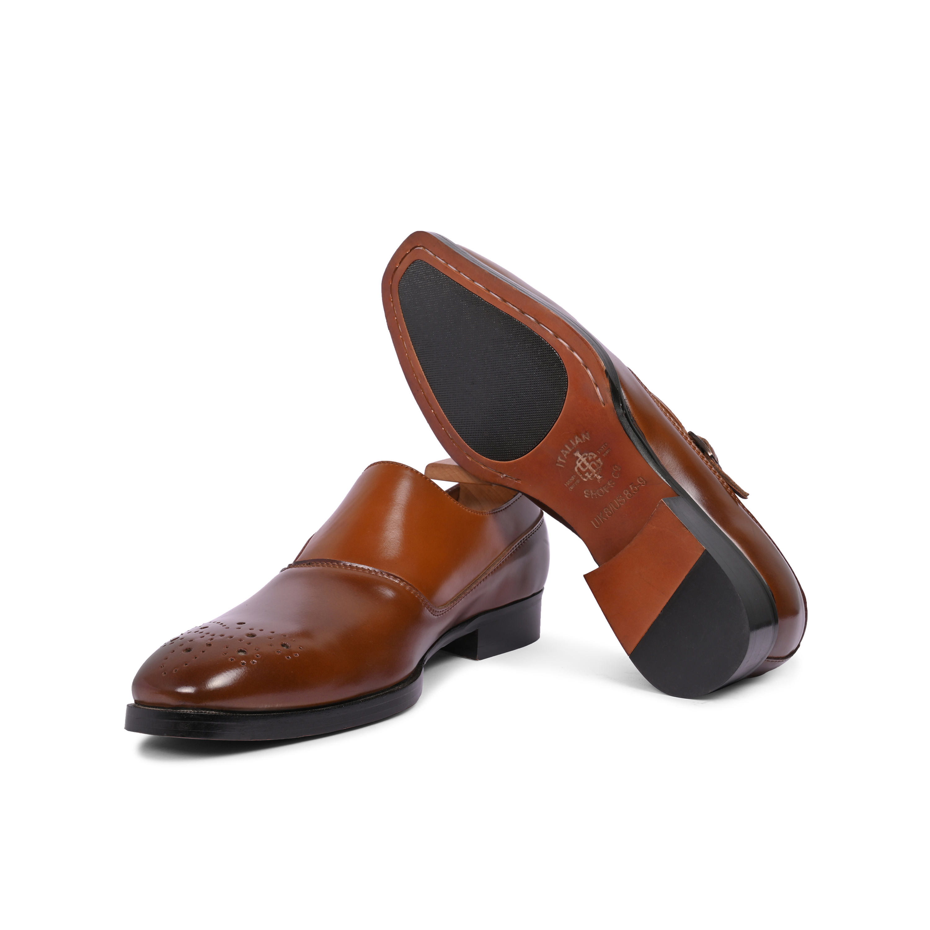 Velvet Vanguard Single Monk Strap Shoes