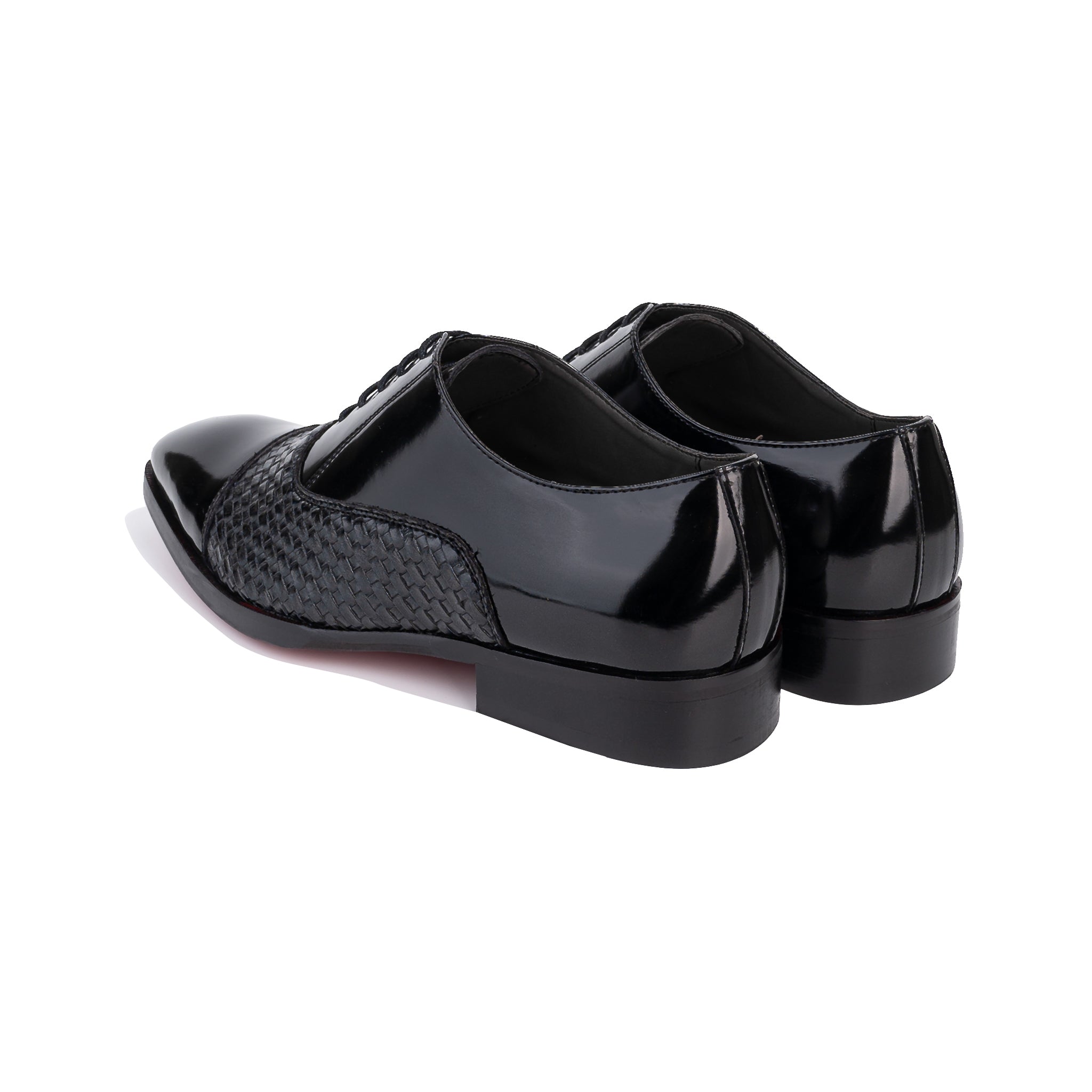 Men Solid Leather Oxford Shoes