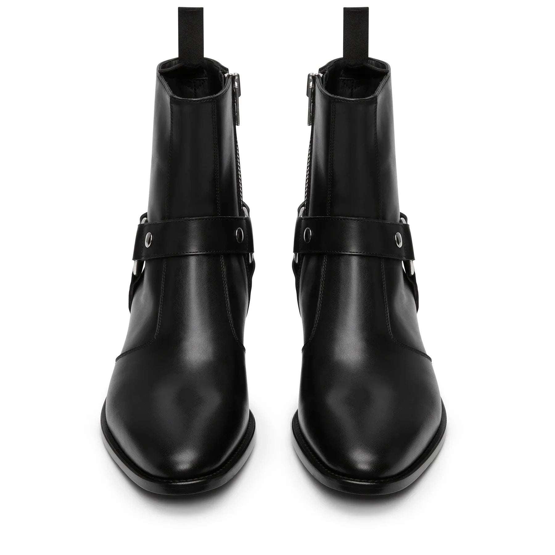 Harness Zip Boot - Black Leather