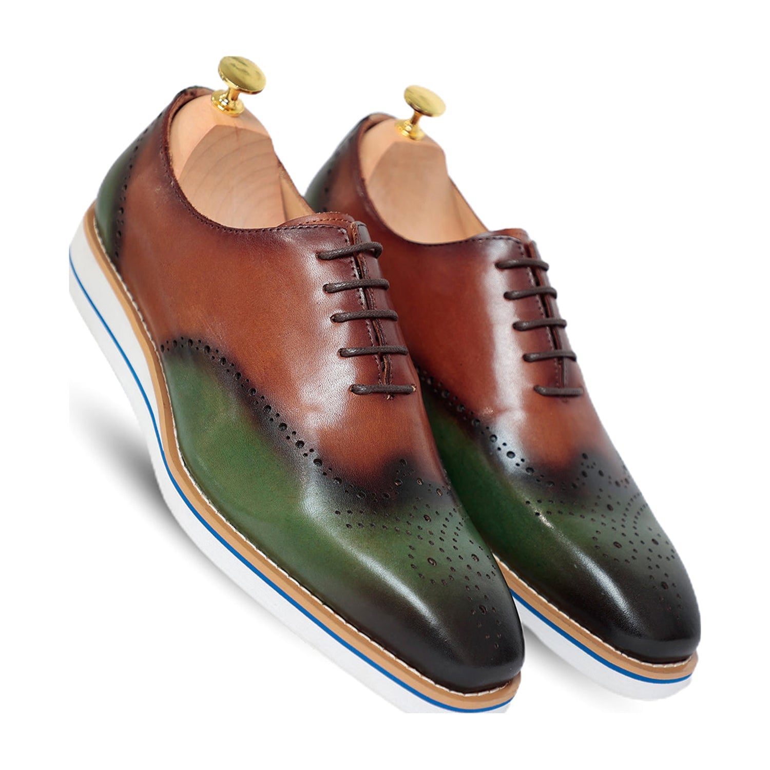 Men Solid Leather Lace-Up Oxford Shoes