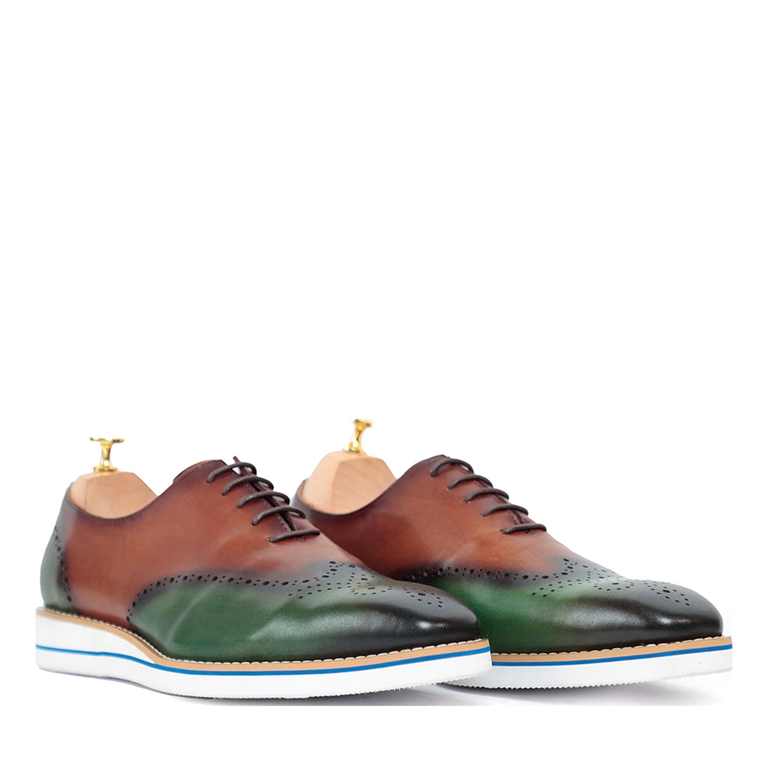 Men Solid Leather Lace-Up Oxford Shoes