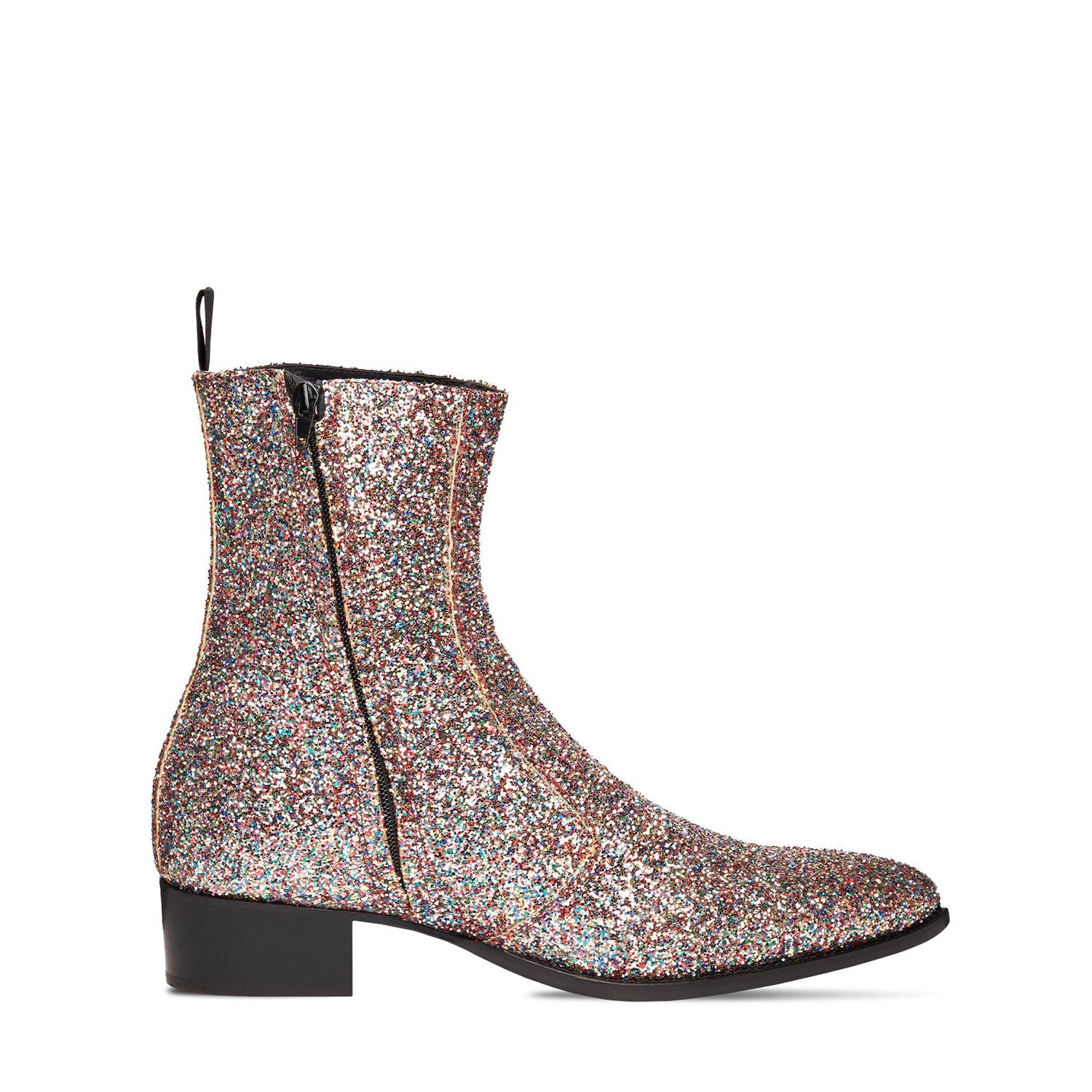 Side Zip Boot - Rainbow Glitter