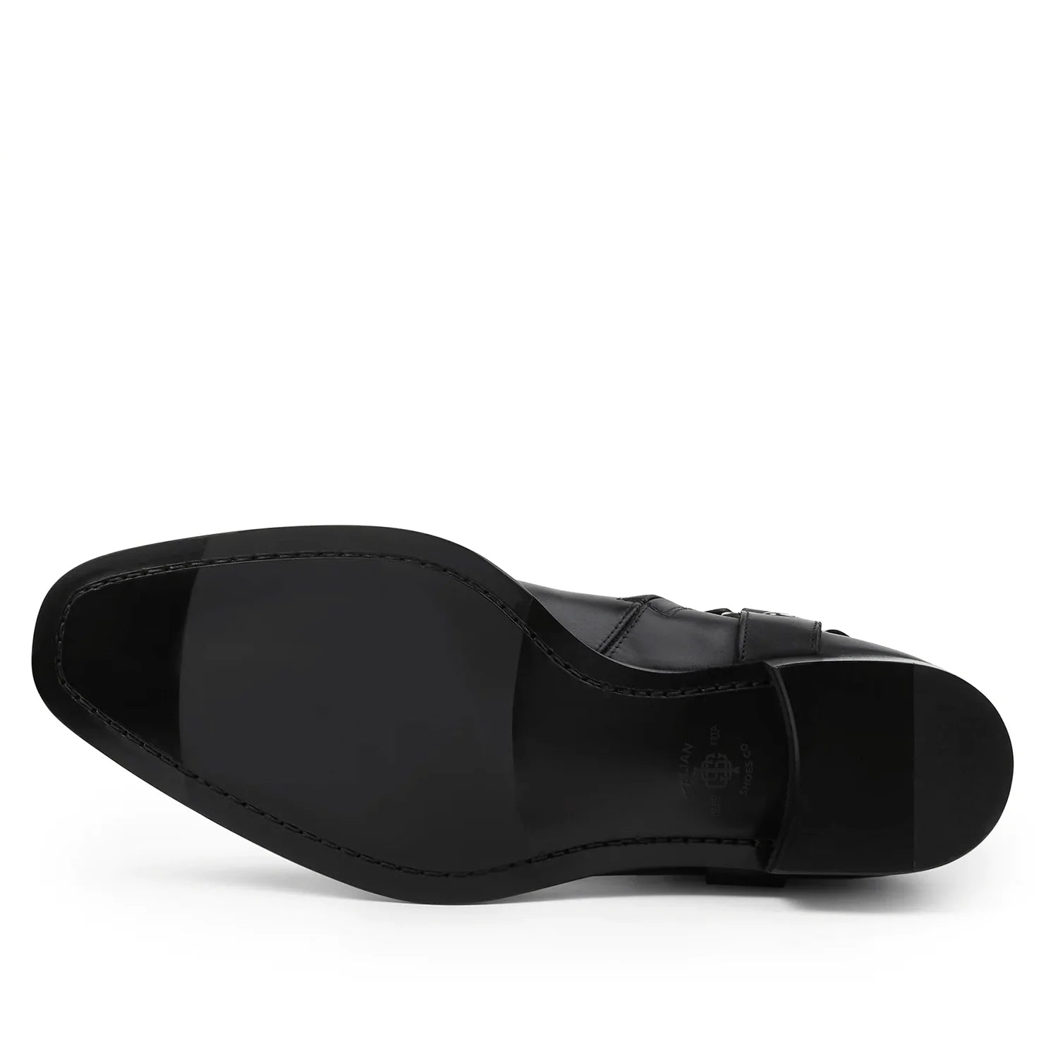 Chain Harness Zip Boot - Black Leather