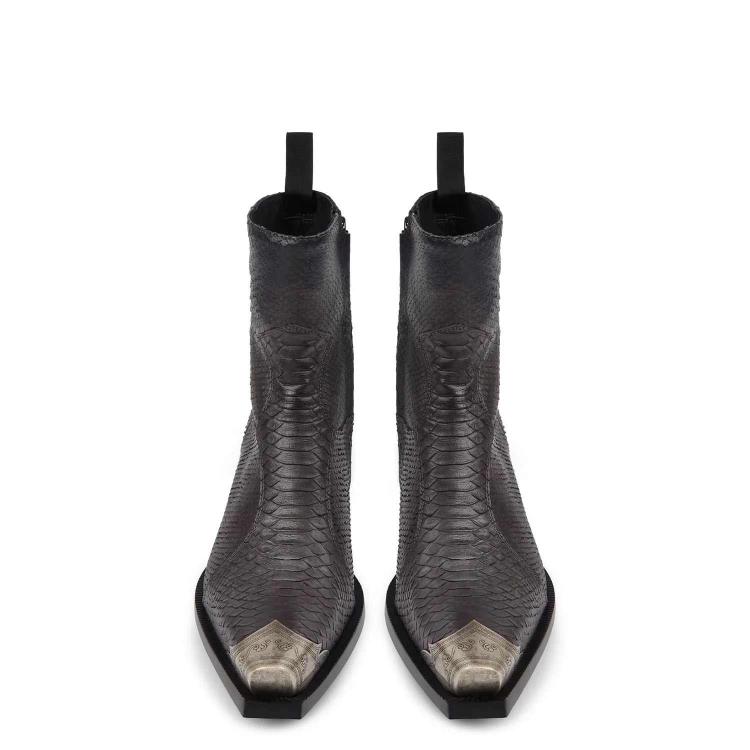 Raven Black Python Hand Dyed Leather Shoe for Men