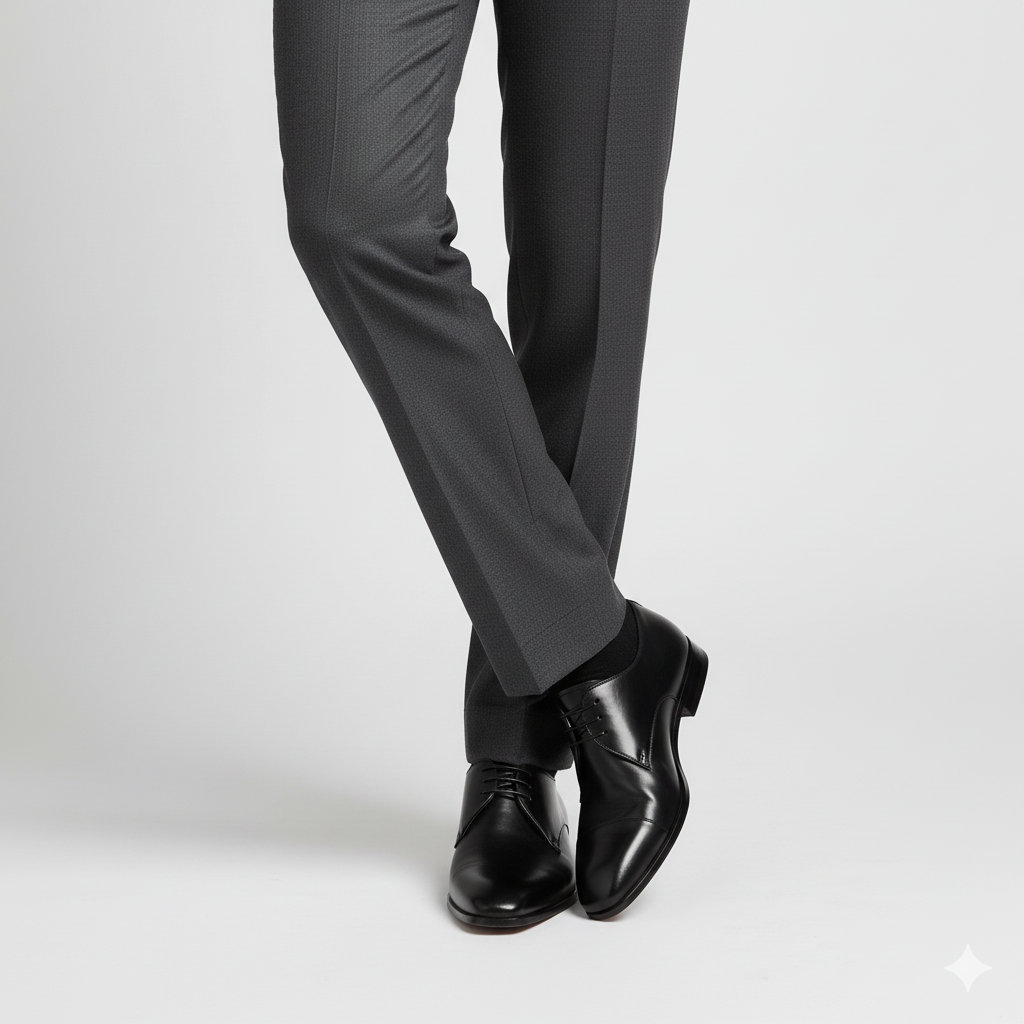 Jacoby Black Plain Toe Derby Shoes