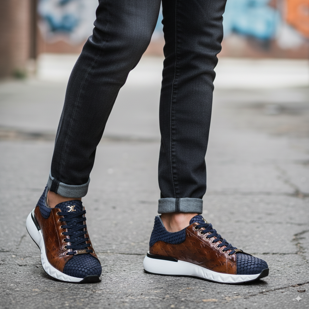 Caesars Leather High-Top Sneaker for Men