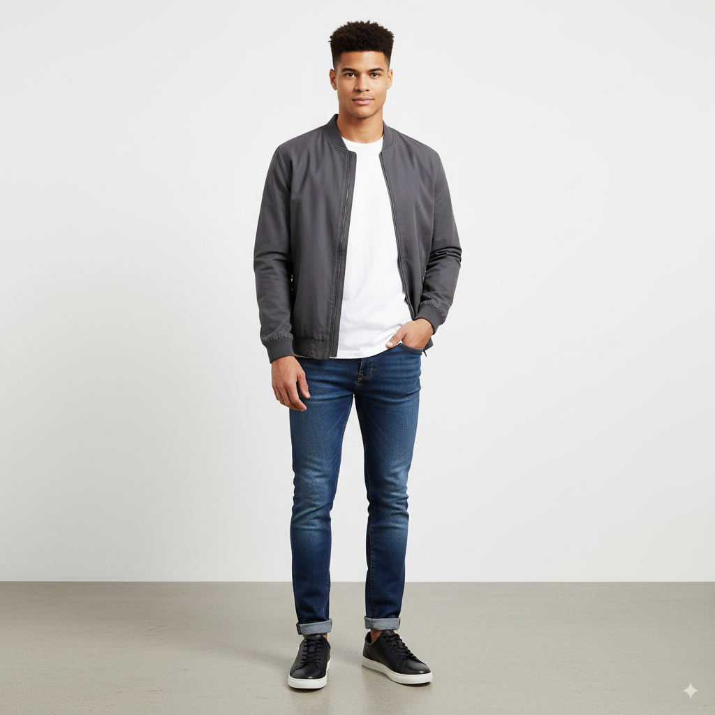 Handmade Leather Lace-Up Black Sneaker