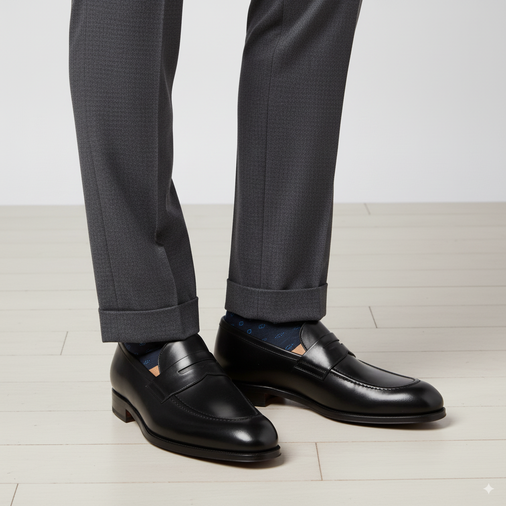 Midnight Inline Penny Loafers