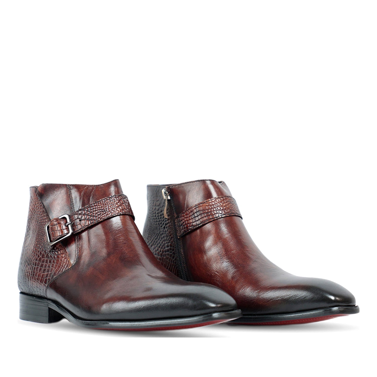 Coffee Boots With Strap