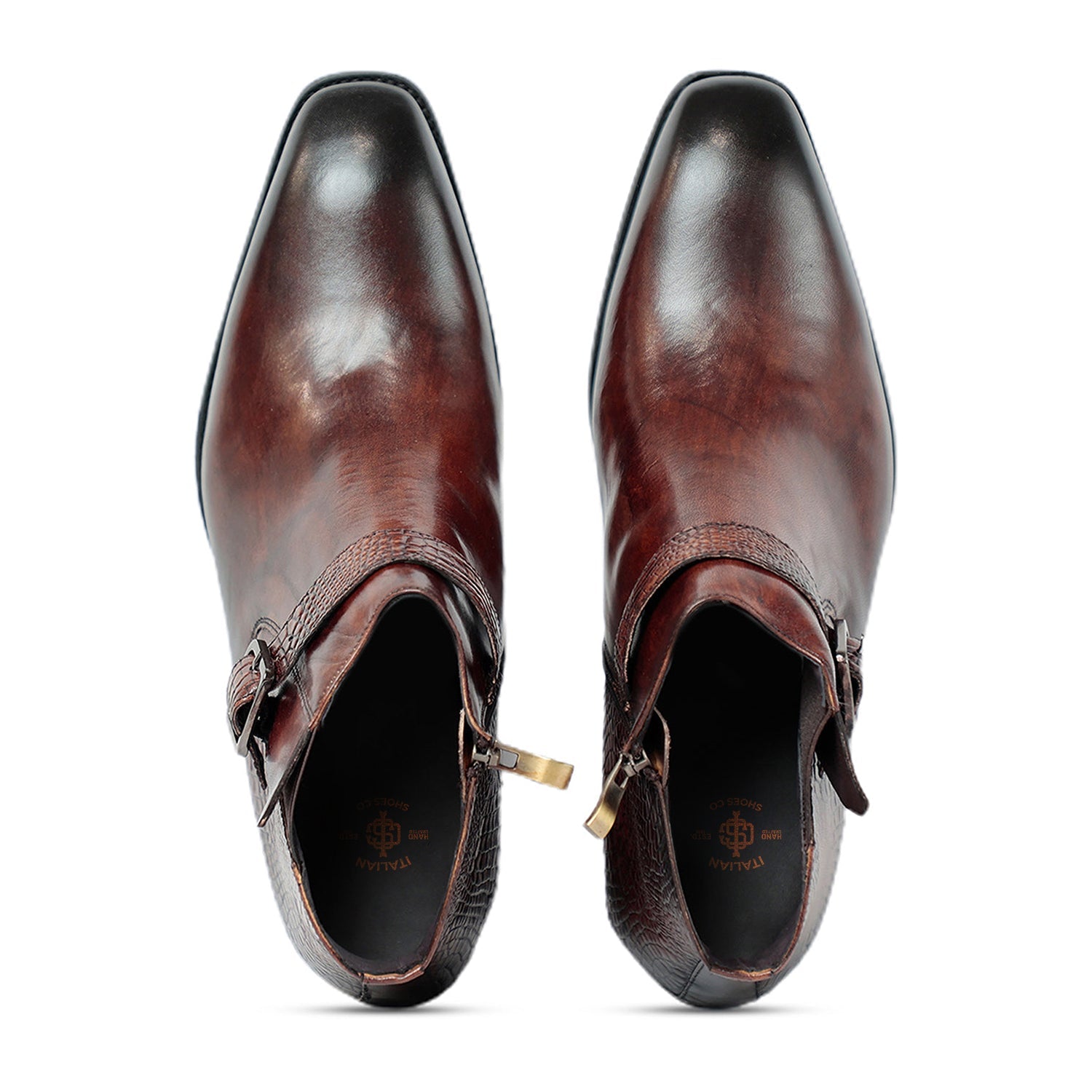 Coffee Boots With Strap