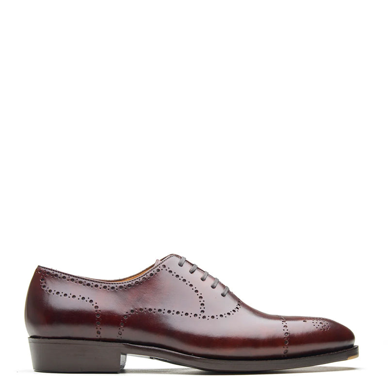 Constello, True Seamless Faux Cap-toe Semi Brogue, Hand Welted - Chestnut Musuem Calf