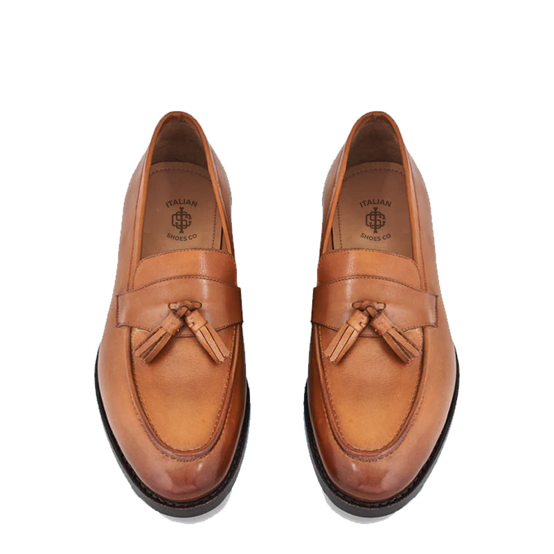 Beatrice Wine Tassel Loafers
