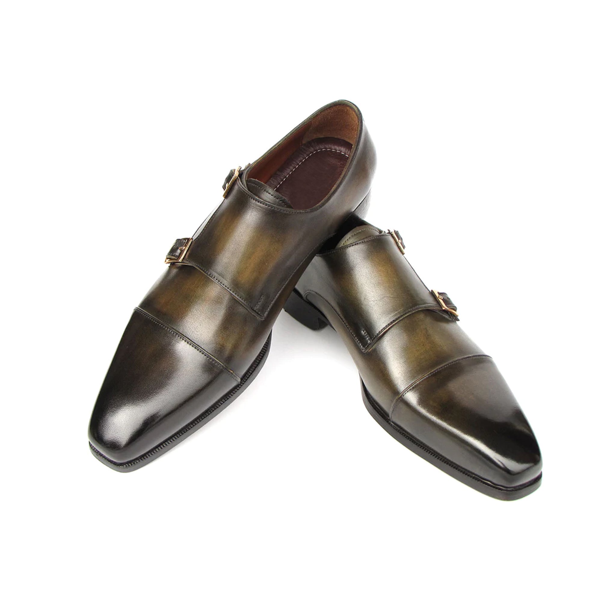 Men's Double Monkstrap Green Shoes