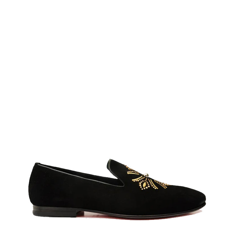 Black Suede Slip-on Loafer Men Shoe