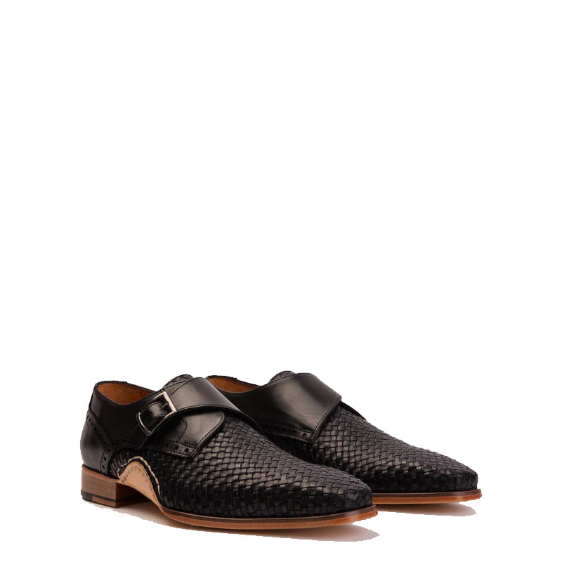 Men's Brown Leather Single Strap Monk Shoe