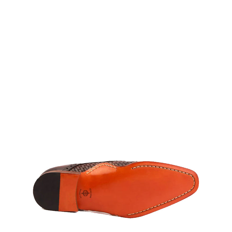 Men's Black Leather Single Strap Monk Shoe