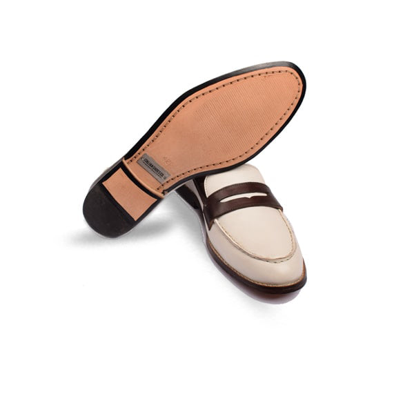 Penny Loafer In White Leather