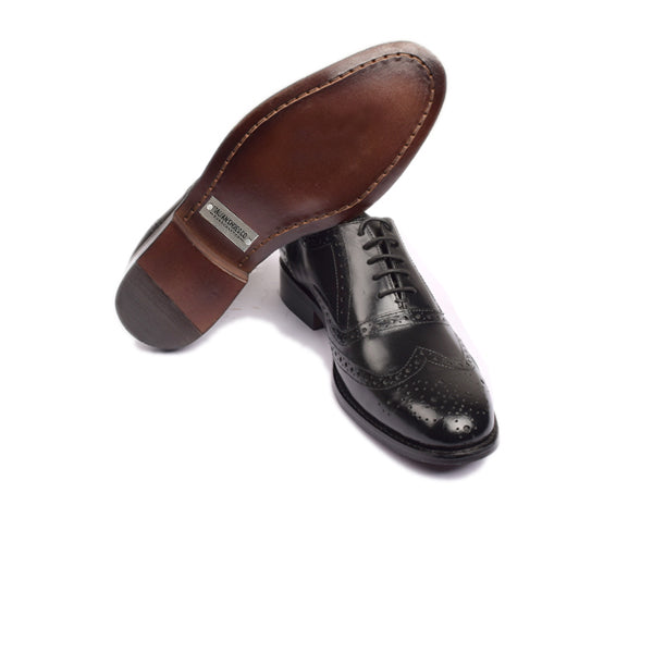 Wingtip Oxford Brogue Matt Black Shoes