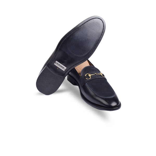 Penny Matt Black Suede Uper Leather Loafer