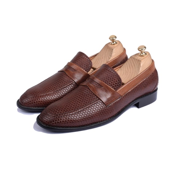 Penny Weaved Leather Loafer