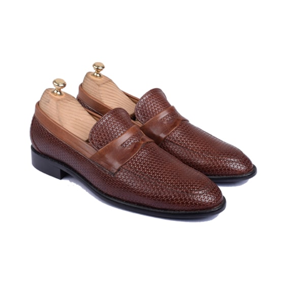 Penny Weaved Leather Loafer