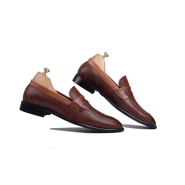 Penny Weaved Leather Loafer