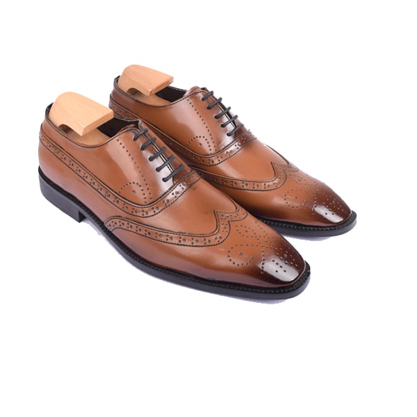 Wingtip Oxford Brogue Shoes - Brown colour