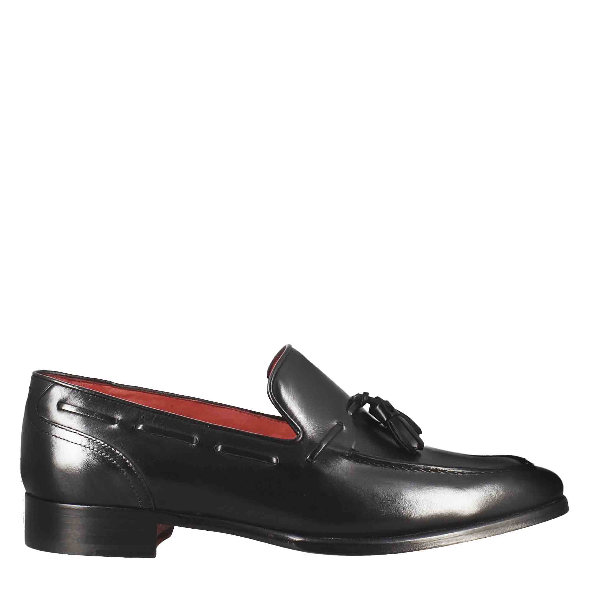 Black Square Toe Moccasin