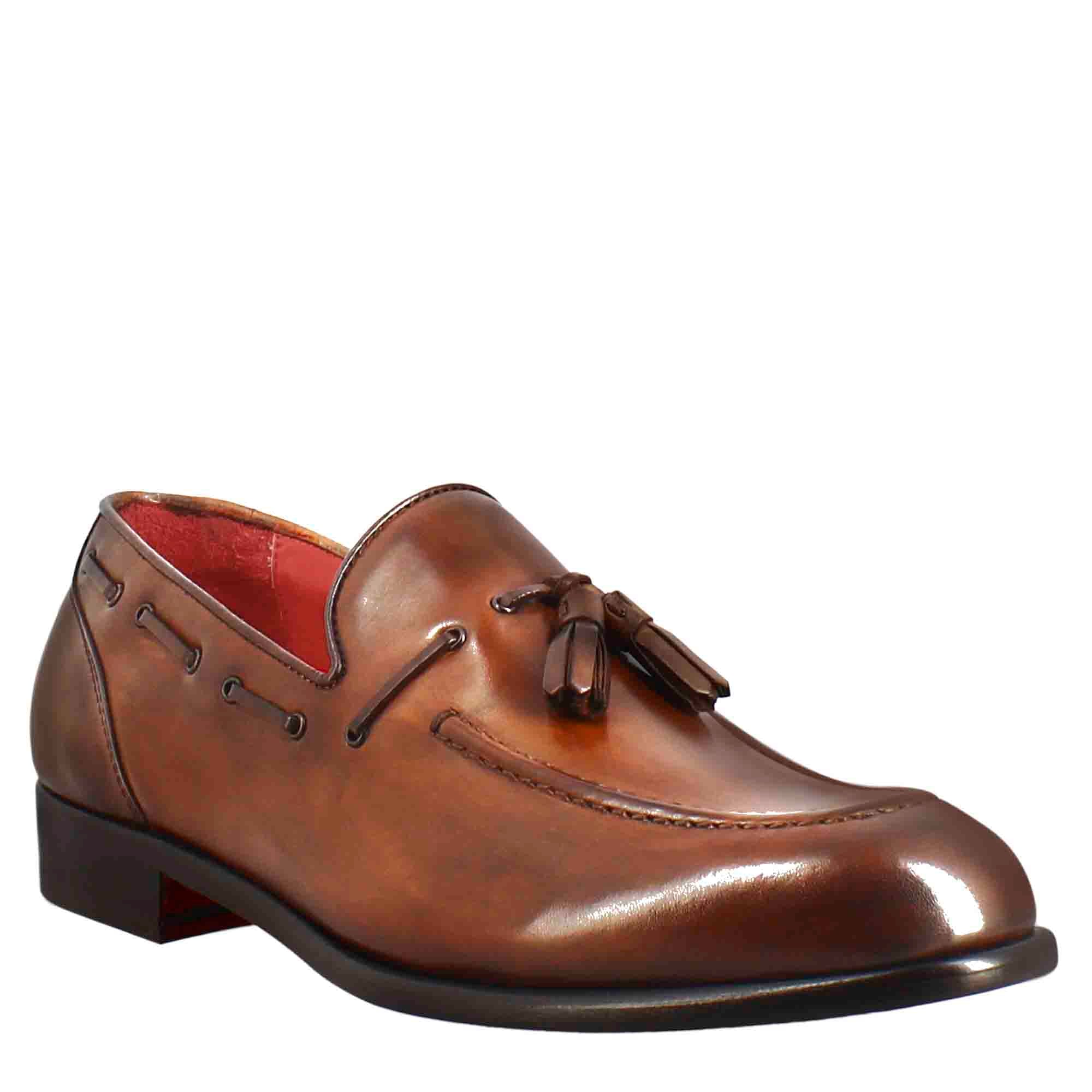 Light Brown Leather Moccasin