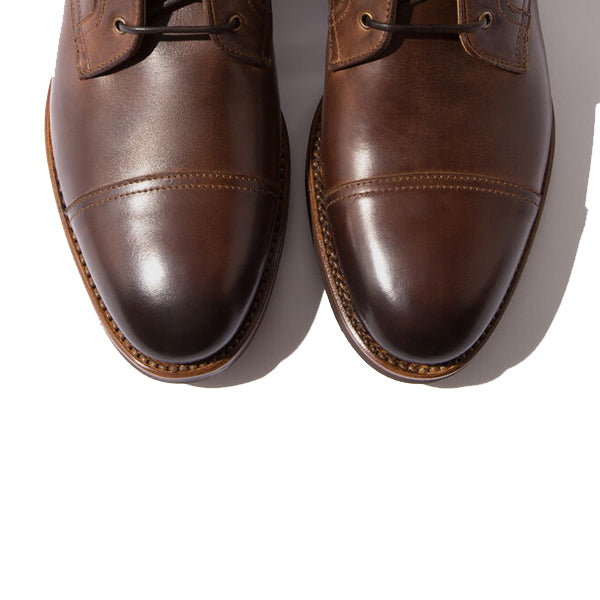 Derby Classy Tan Colored Leather High Ankle Boots