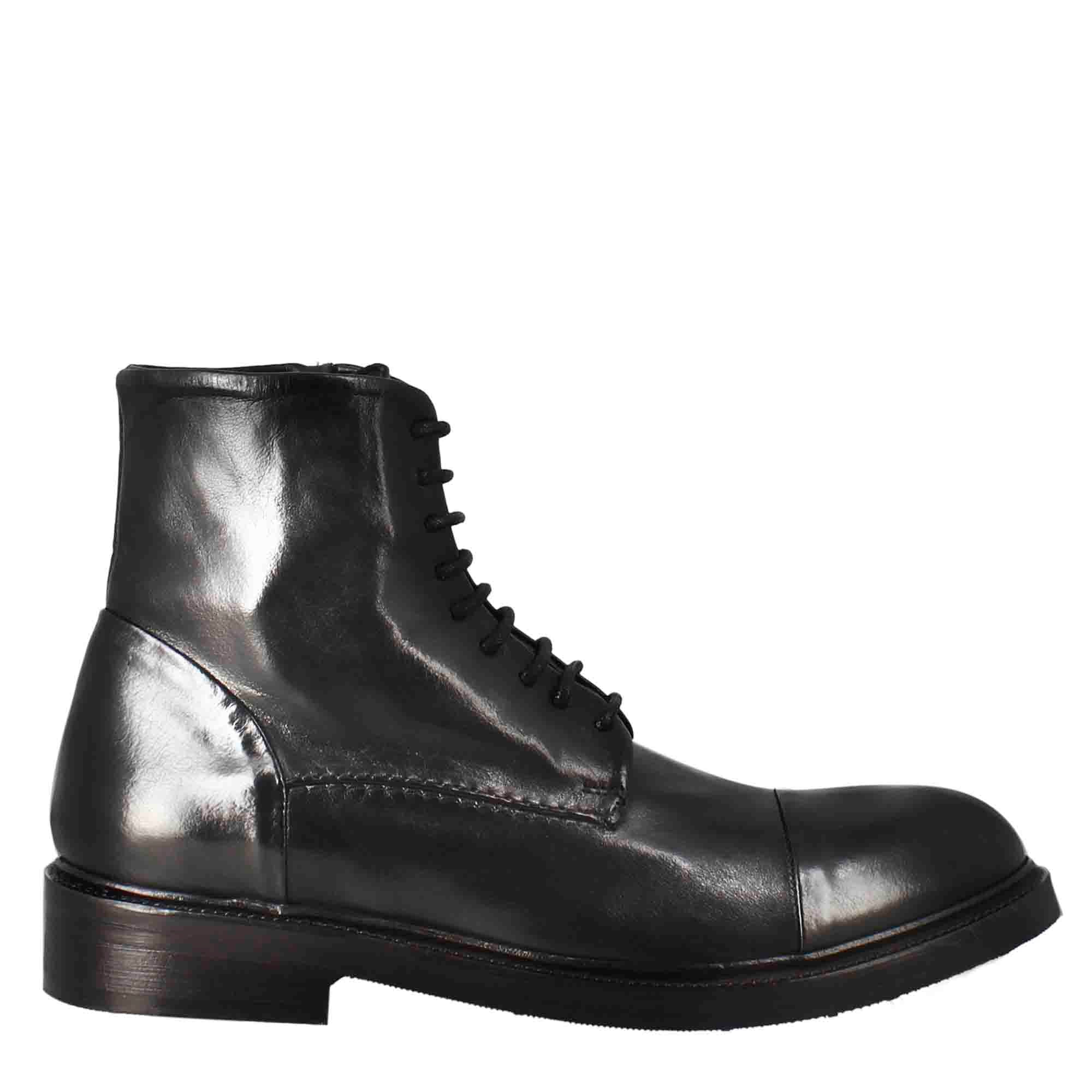 Black Washed Amphibian Boots