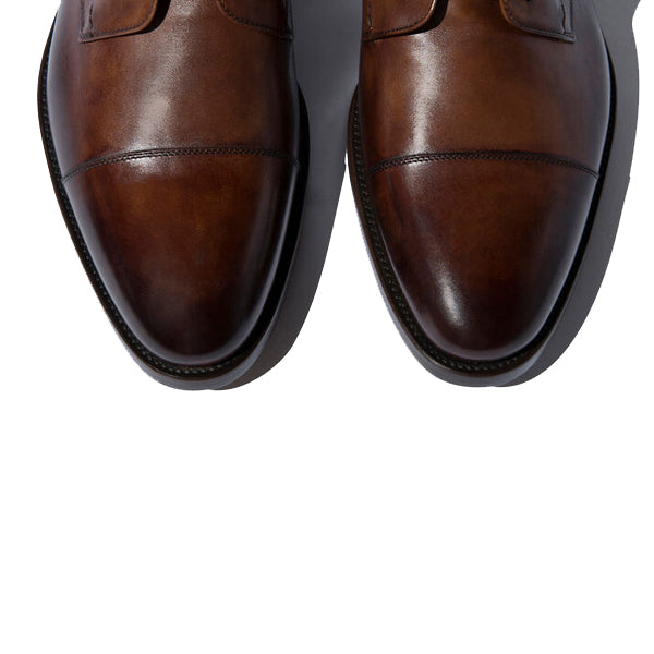 Derby Dark Brown Leather High Ankle Boots