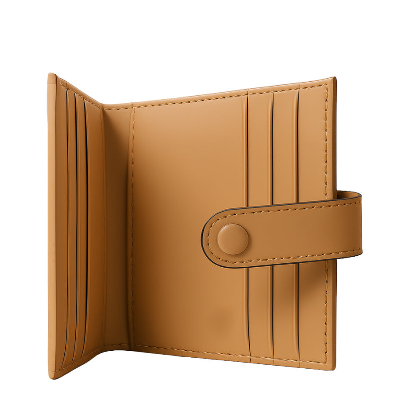 Men's Hand Woven Tan Wallet with Short Buckle