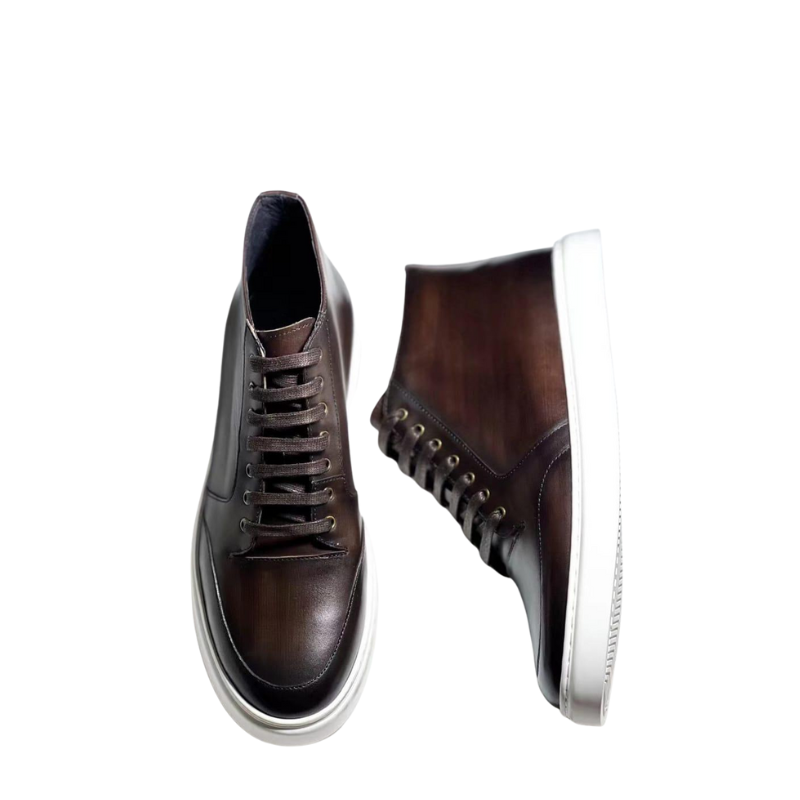 Men's High Top Tan Sneaker